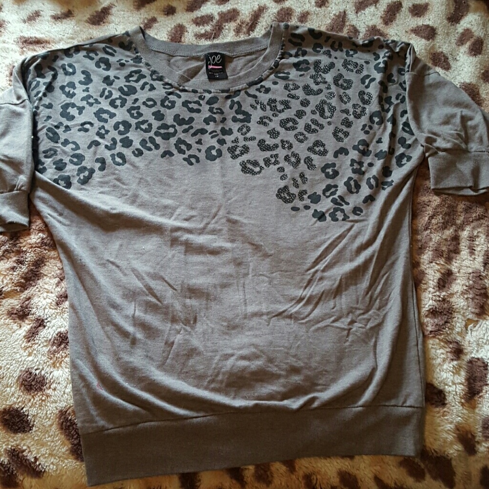 Leopard Short Sleeved Sweater